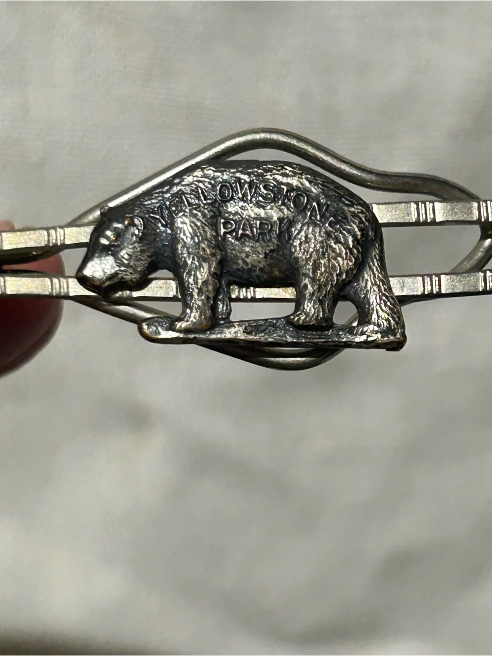 Vintage Yellowstone National Park Bears Tie Bar or Clip - Money Clip